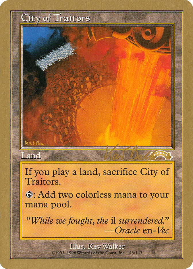 City of Traitors (Kai Budde) [World Championship Decks 1999] | Anubis Games and Hobby