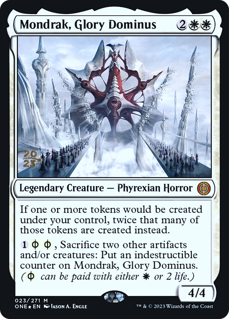 Mondrak, Glory Dominus [Phyrexia: All Will Be One Prerelease Promos] | Anubis Games and Hobby