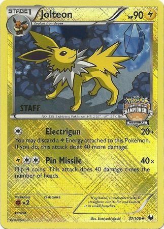 Jolteon (37/108) (Regional Championship 2013 Promo Staff) [Black & White: Dark Explorers] | Anubis Games and Hobby