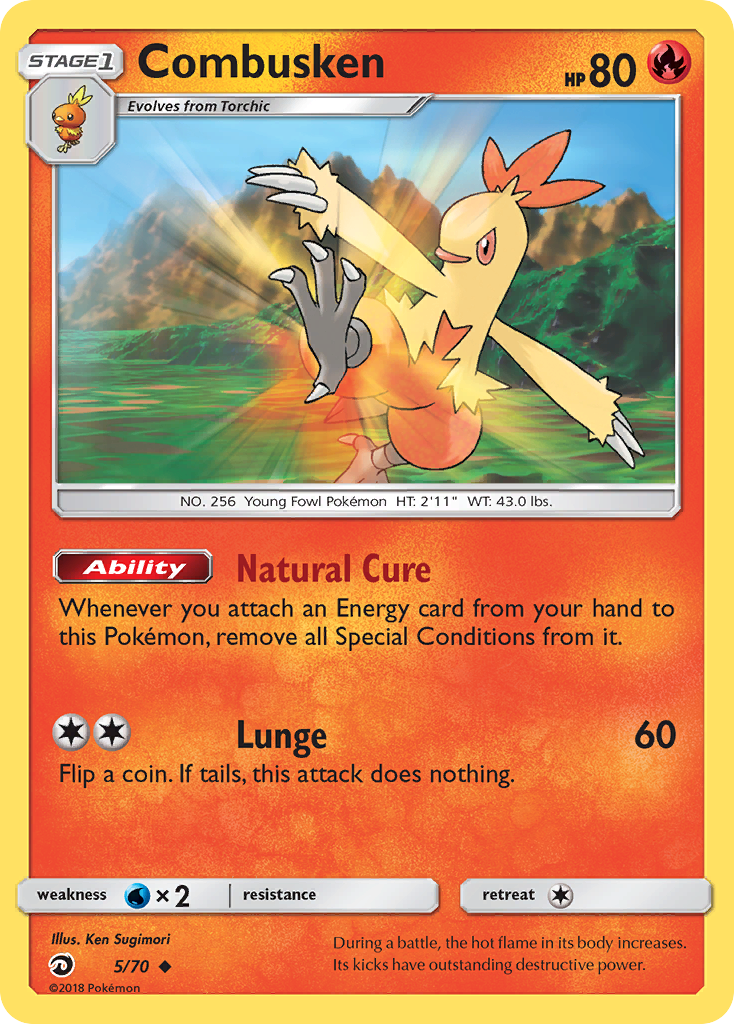 Combusken (5/70) [Sun & Moon: Dragon Majesty] | Anubis Games and Hobby