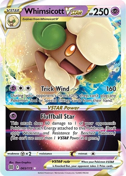 Whimsicott VSTAR (065/172) [Sword & Shield: Brilliant Stars] | Anubis Games and Hobby