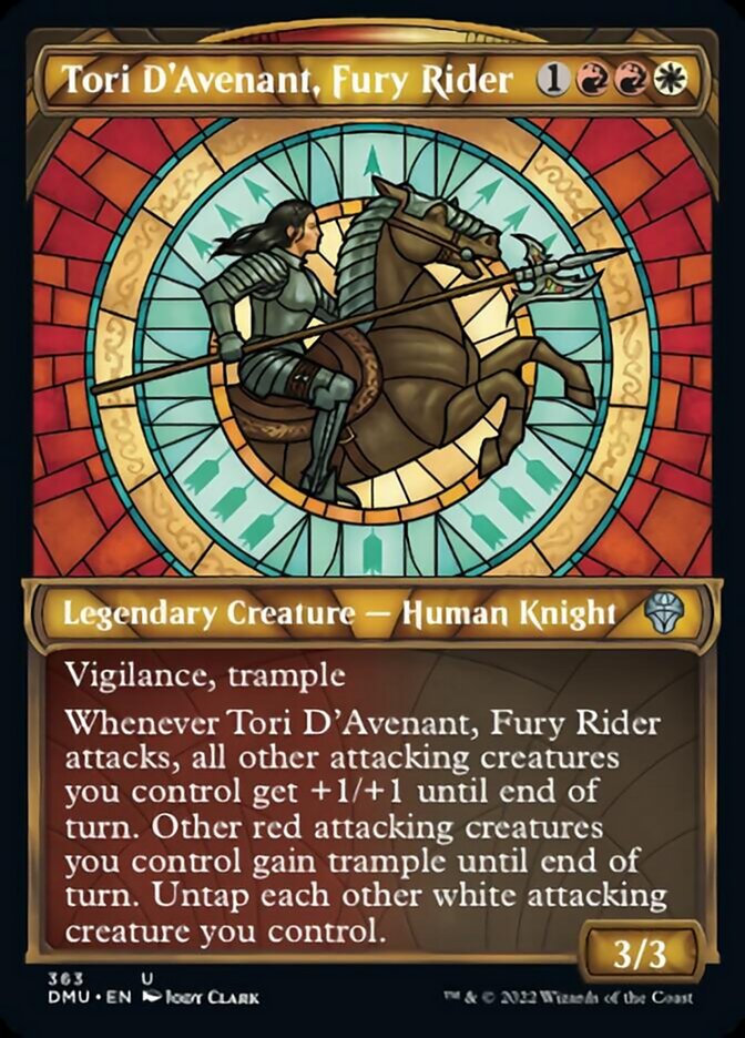 Tori D'Avenant, Fury Rider (Showcase Textured) [Dominaria United] | Anubis Games and Hobby