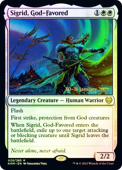 Sigrid, God-Favored [Kaldheim Prerelease Promos] | Anubis Games and Hobby