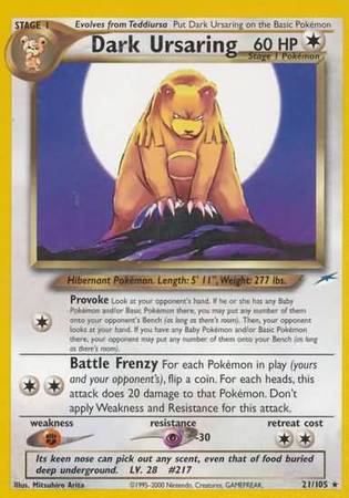 Dark Ursaring (21/105) [Neo Destiny Unlimited] | Anubis Games and Hobby