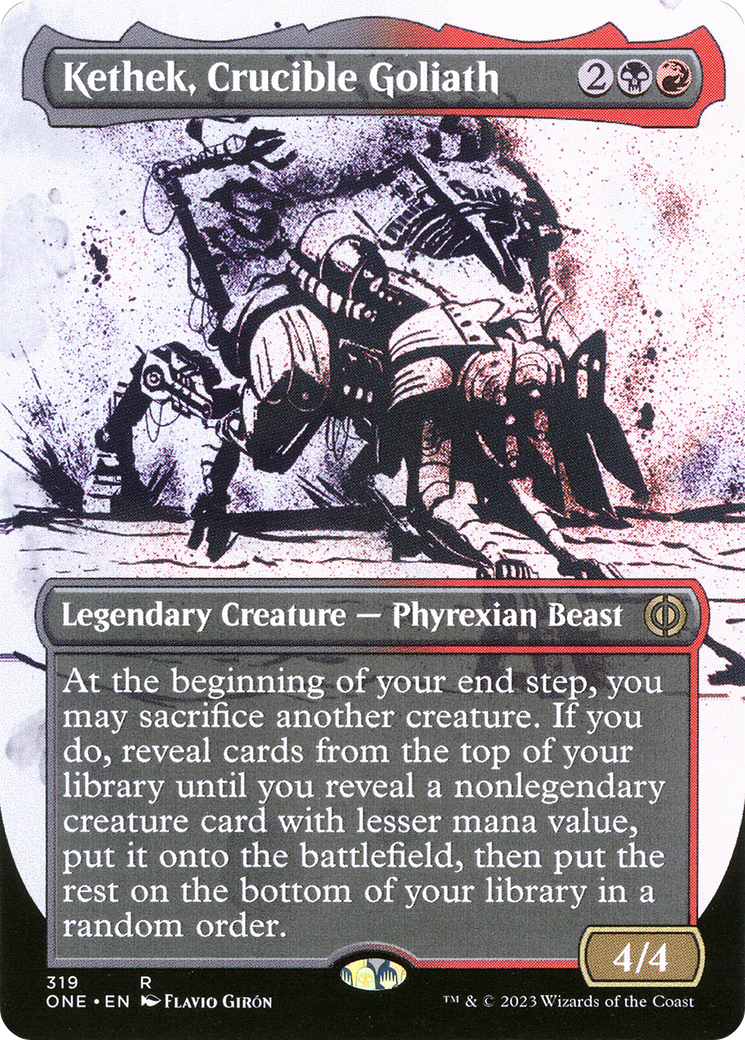 Kethek, Crucible Goliath (Borderless Ichor) [Phyrexia: All Will Be One] | Anubis Games and Hobby