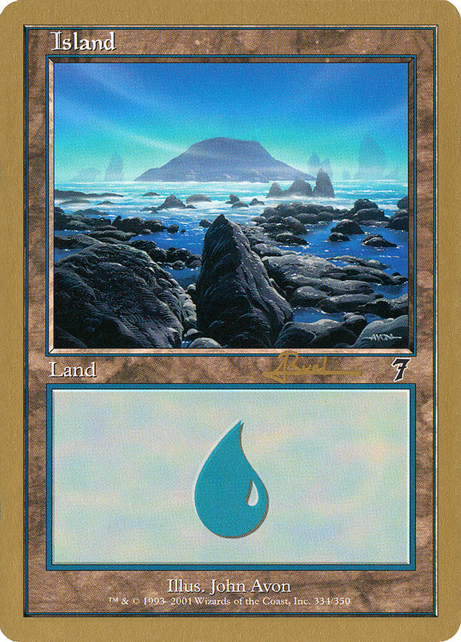 Island (ar334) (Antoine Ruel) [World Championship Decks 2001] | Anubis Games and Hobby