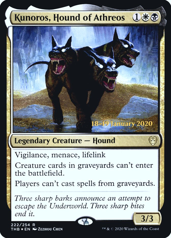 Kunoros, Hound of Athreos [Theros Beyond Death Prerelease Promos] | Anubis Games and Hobby