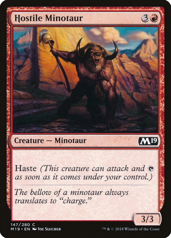 Hostile Minotaur [Core Set 2019] | Anubis Games and Hobby