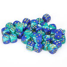 Gemini Blue/Teal/Gold 12mm | Anubis Games and Hobby