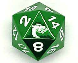Halfling Metal RPG D20 dice - Green | Anubis Games and Hobby