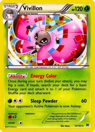 Vivillon (15/162) (Cosmos Holo) [XY: BREAKthrough] | Anubis Games and Hobby