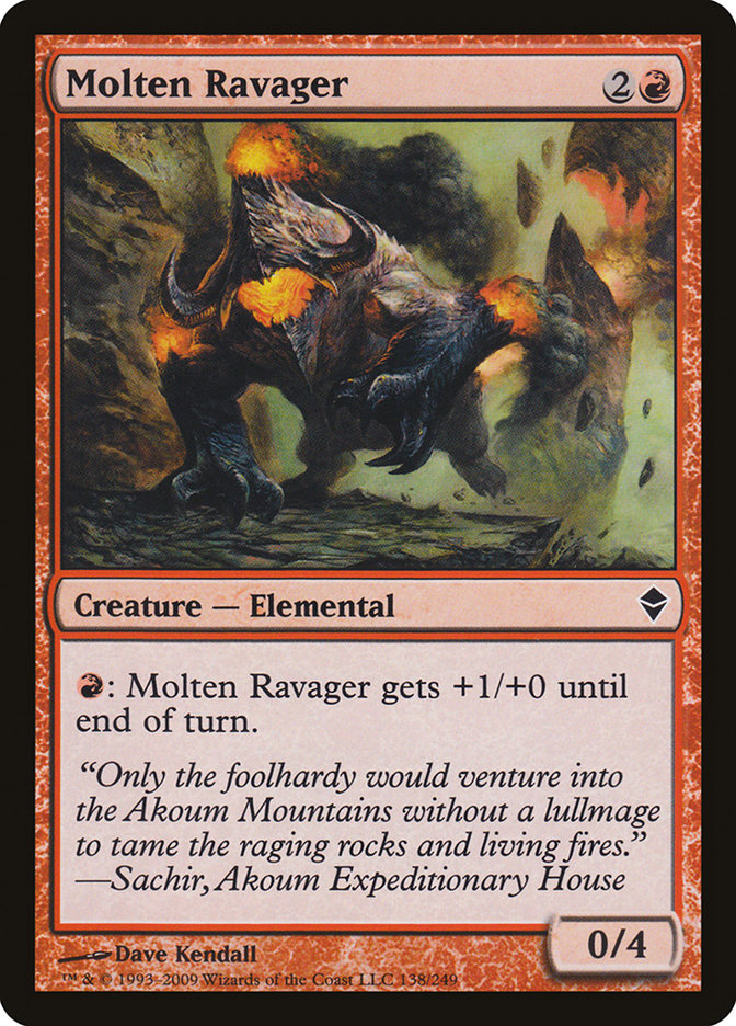 Molten Ravager [Zendikar] | Anubis Games and Hobby