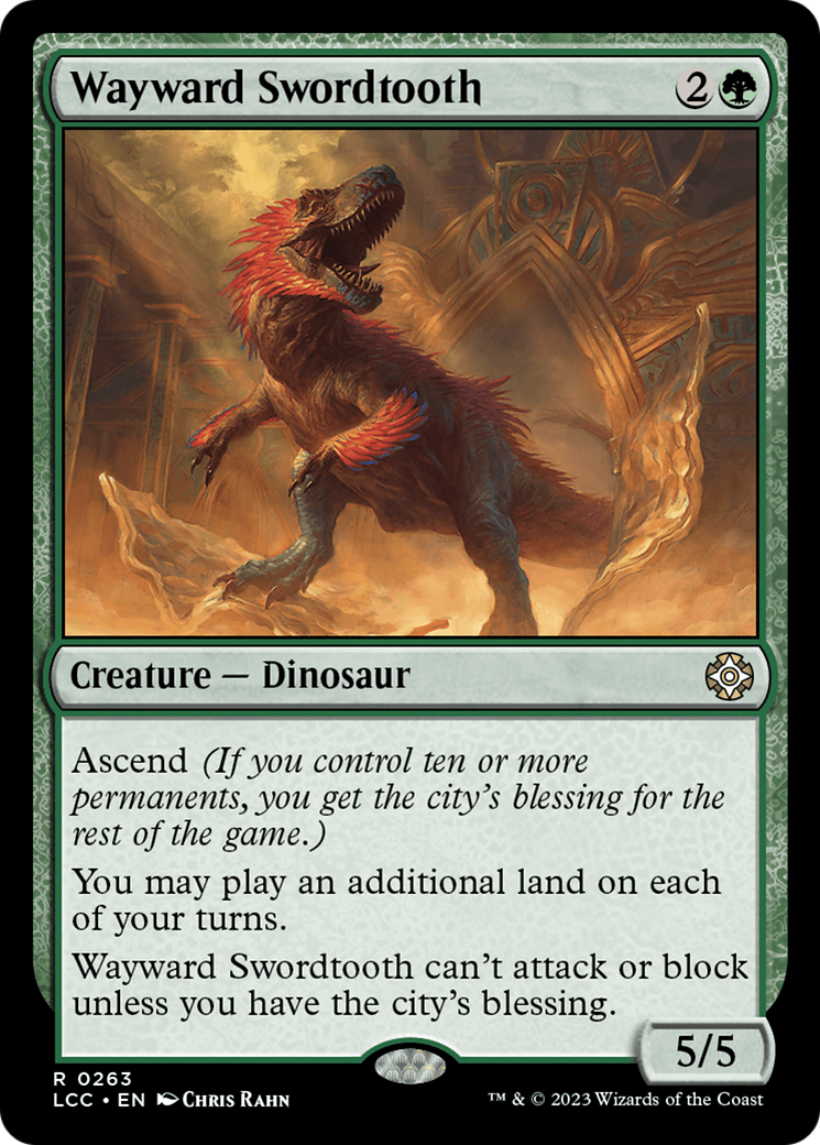 Wayward Swordtooth [The Lost Caverns of Ixalan Commander] | Anubis Games and Hobby