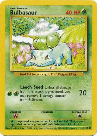 Bulbasaur (44/102) [Base Set Unlimited] | Anubis Games and Hobby