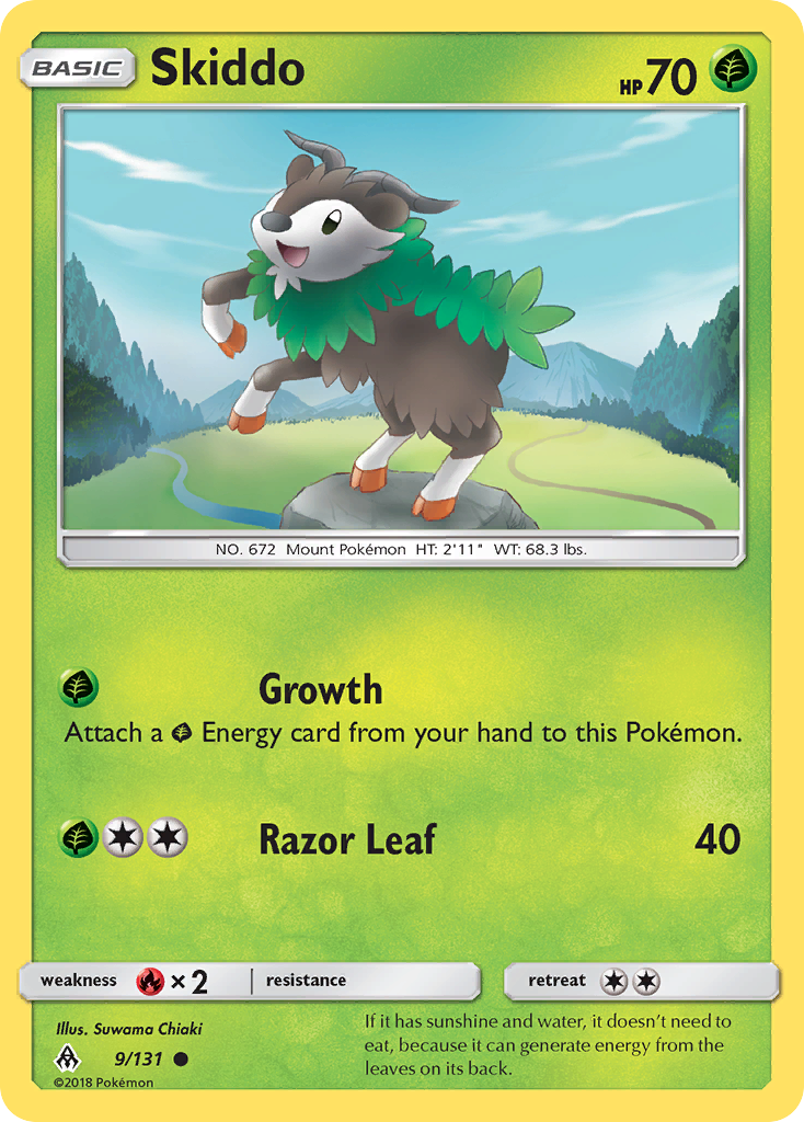 Skiddo (9/131) [Sun & Moon: Forbidden Light] | Anubis Games and Hobby