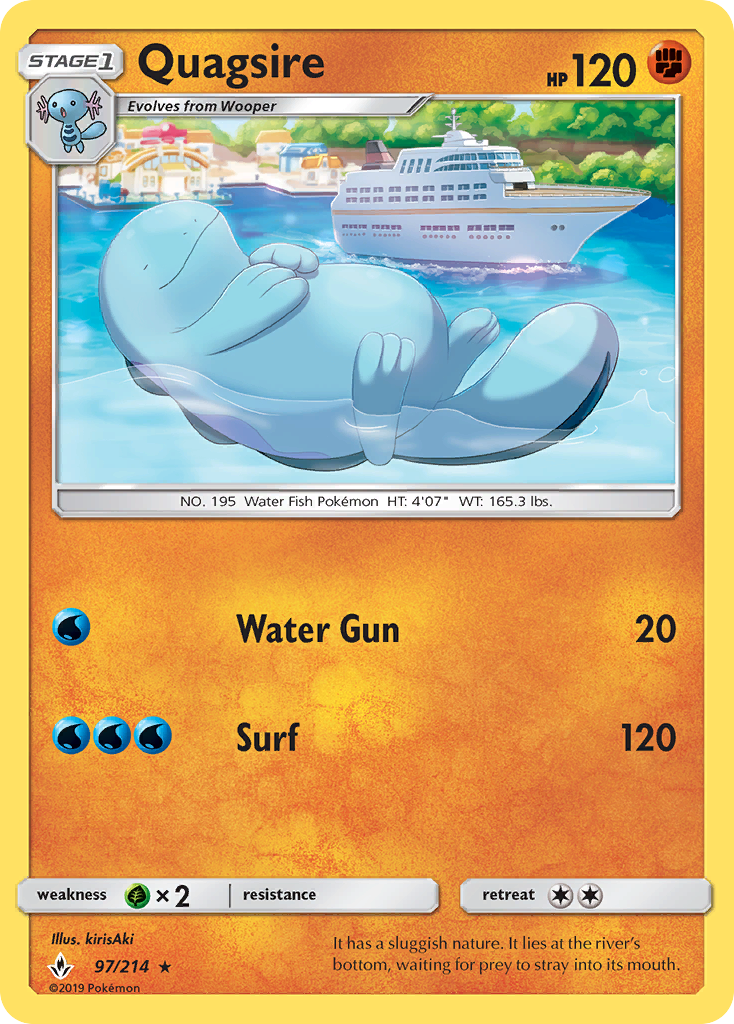 Quagsire (97/214) [Sun & Moon: Unbroken Bonds] | Anubis Games and Hobby