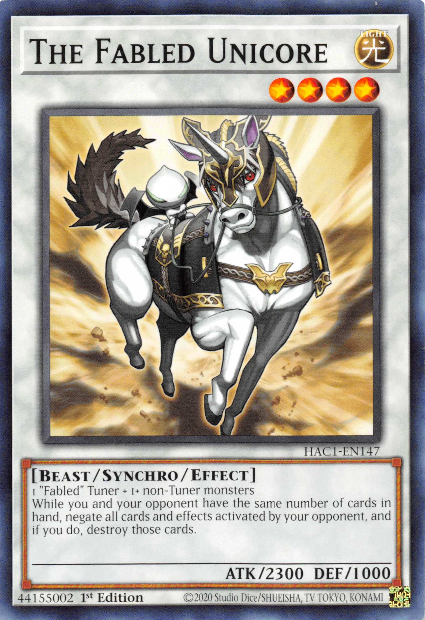 The Fabled Unicore [HAC1-EN147] Common | Anubis Games and Hobby