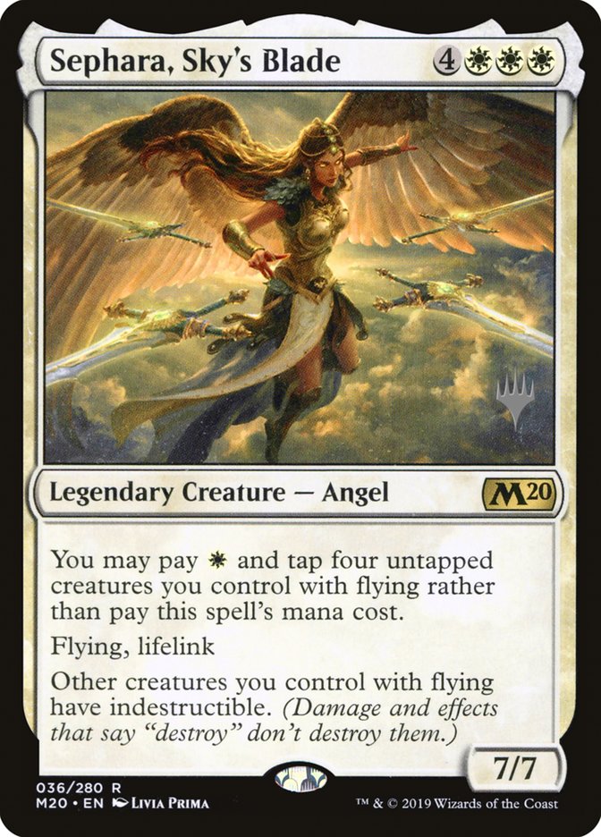 Sephara, Sky's Blade (Promo Pack) [Core Set 2020 Promos] | Anubis Games and Hobby