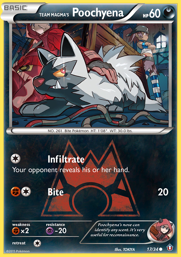 Team Magma's Poochyena (17/34) [XY: Double Crisis] | Anubis Games and Hobby