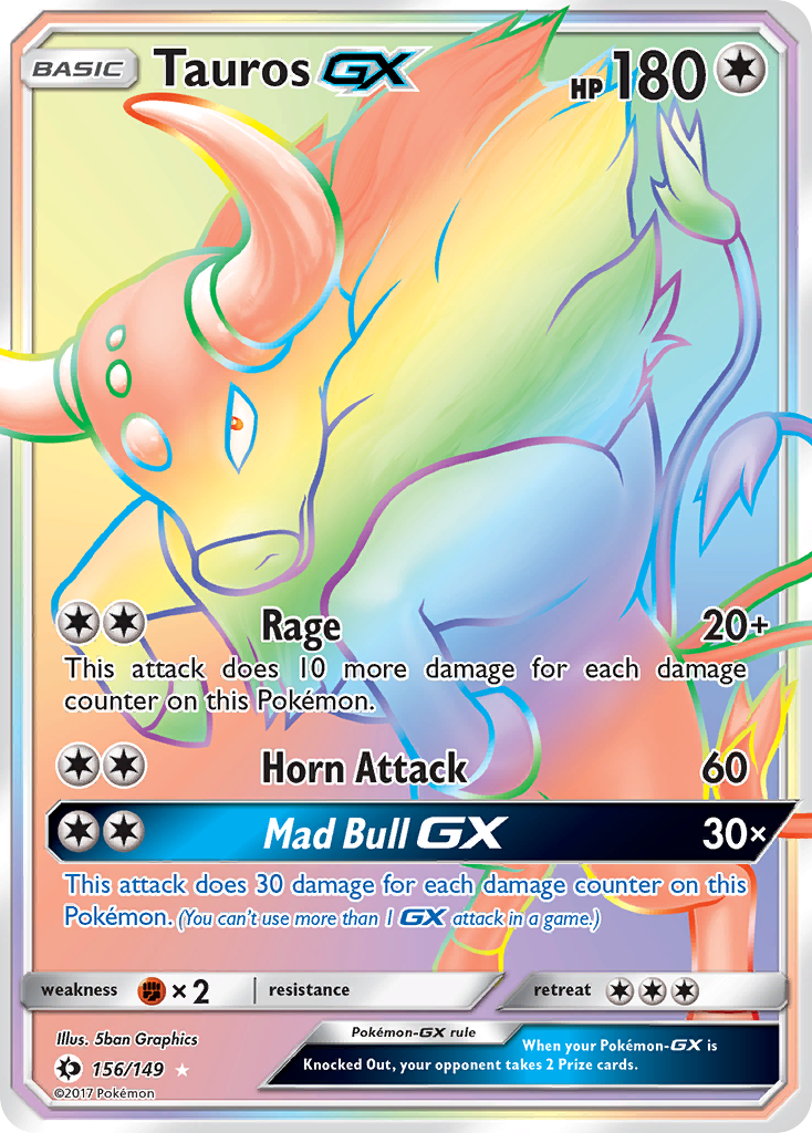 Tauros GX (156/149) [Sun & Moon: Base Set] | Anubis Games and Hobby