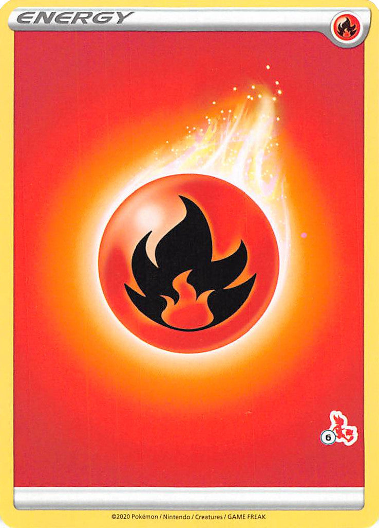 Fire Energy (Cinderace Stamp #6) [Battle Academy 2022] | Anubis Games and Hobby