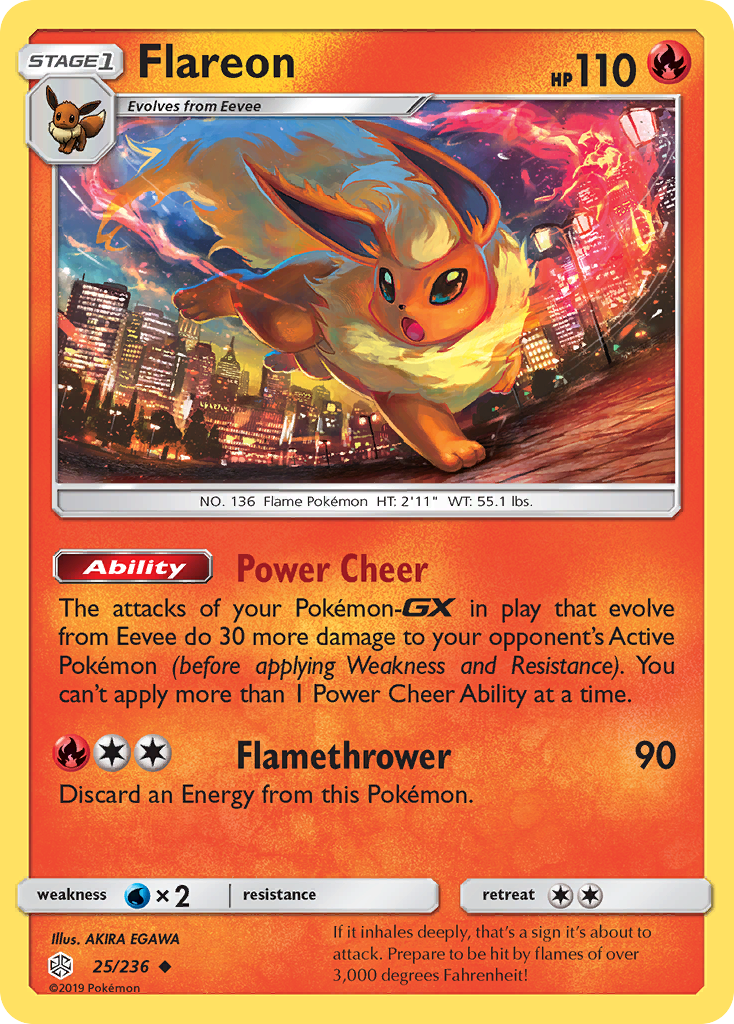 Flareon (25/236) [Sun & Moon: Cosmic Eclipse] | Anubis Games and Hobby