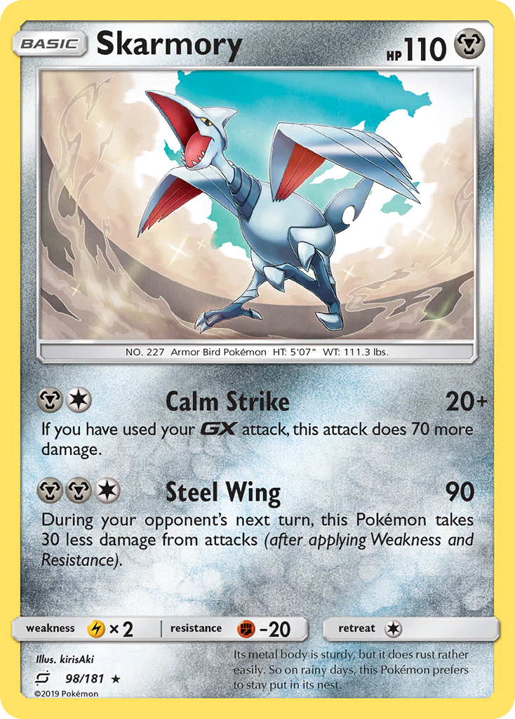 Skarmory (98/181) [Sun & Moon: Team Up] | Anubis Games and Hobby