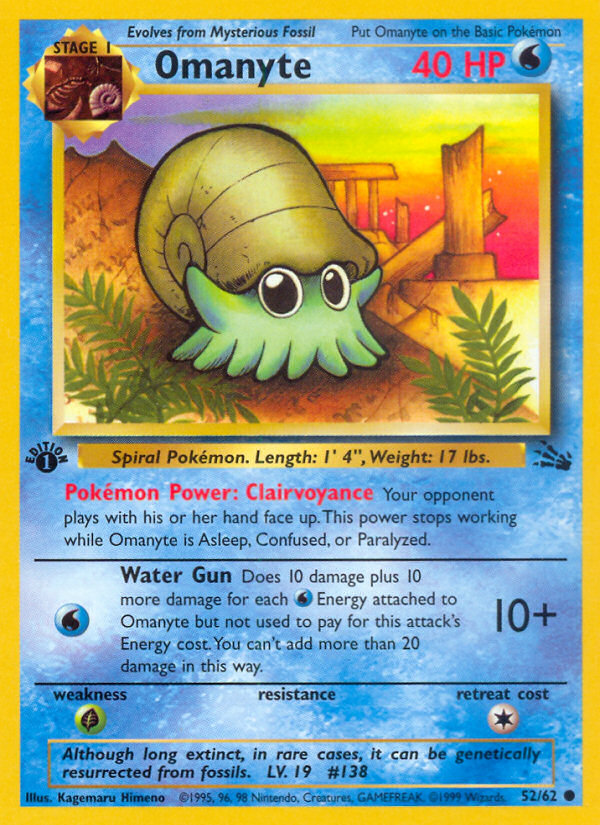 Omanyte (52/62) [Fossil 1st Edition] | Anubis Games and Hobby