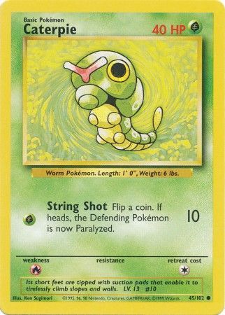 Caterpie (45/102) [Base Set Unlimited] | Anubis Games and Hobby