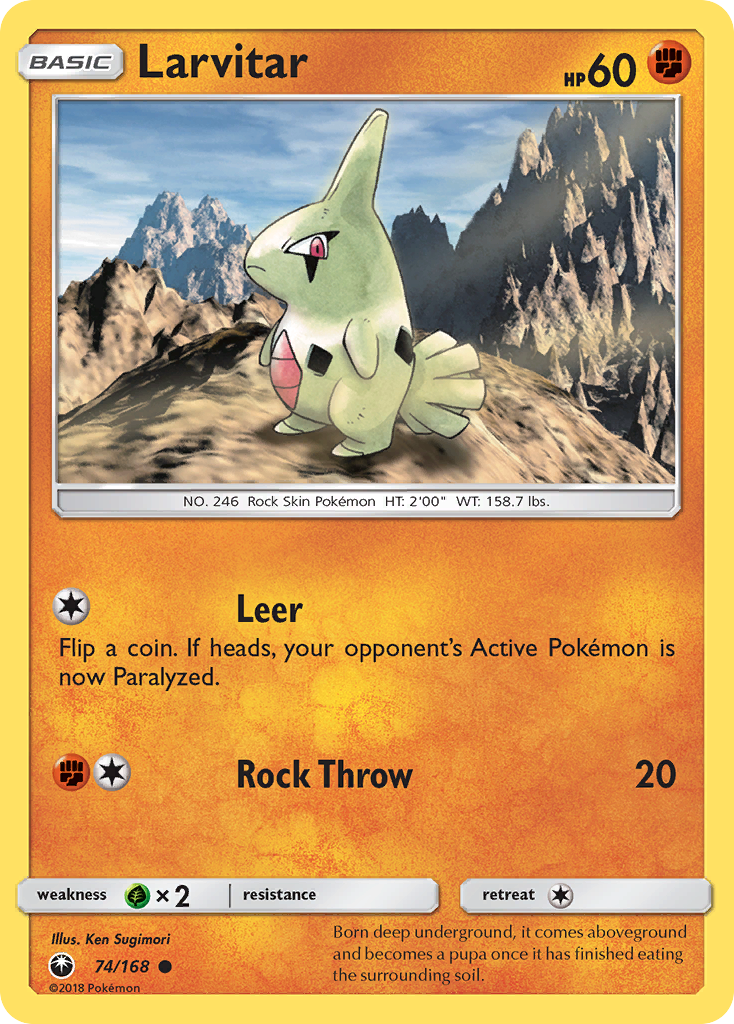 Larvitar (74/168) [Sun & Moon: Celestial Storm] | Anubis Games and Hobby