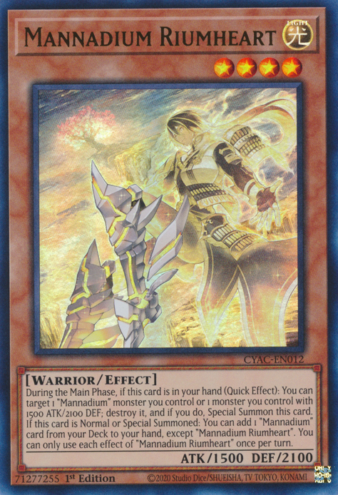 Mannadium Riumheart [CYAC-EN012] Ultra Rare | Anubis Games and Hobby