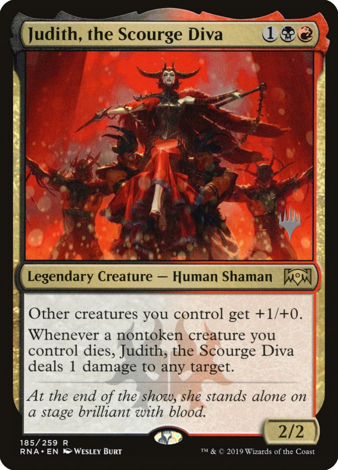 Judith, the Scourge Diva (Promo Pack) [Ravnica Allegiance Promos] | Anubis Games and Hobby