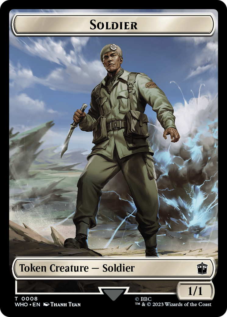 Soldier // Beast Double-Sided Token [Doctor Who Tokens] | Anubis Games and Hobby