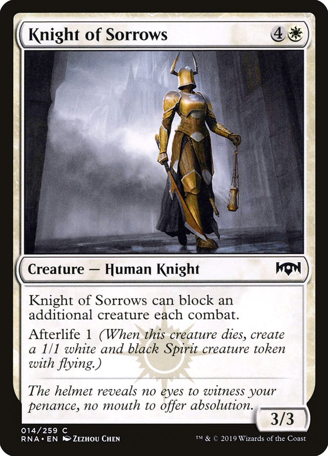 Knight of Sorrows [Ravnica Allegiance] | Anubis Games and Hobby