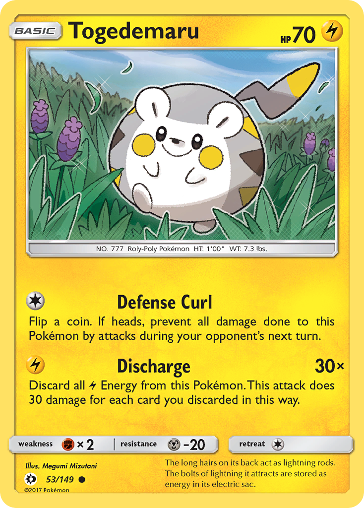 Togedemaru (53/149) [Sun & Moon: Base Set] | Anubis Games and Hobby