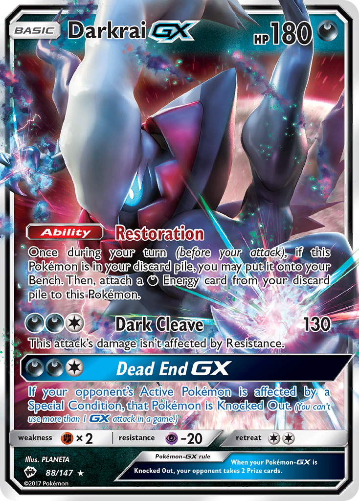 Darkrai GX (88/147) [Sun & Moon: Burning Shadows] | Anubis Games and Hobby