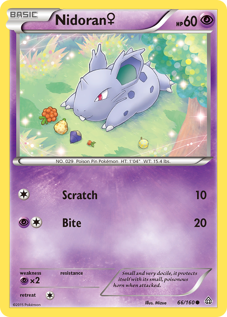 Nidoran (66/160) (Female) [XY: Primal Clash] | Anubis Games and Hobby