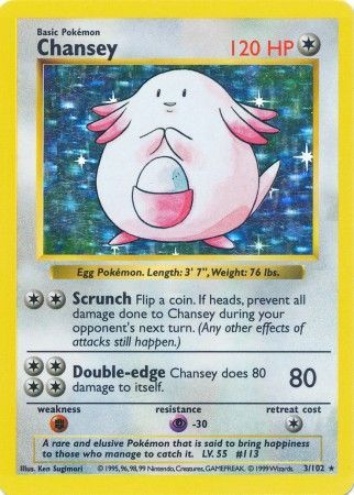 Chansey (3/102) [Base Set Shadowless Unlimited] | Anubis Games and Hobby