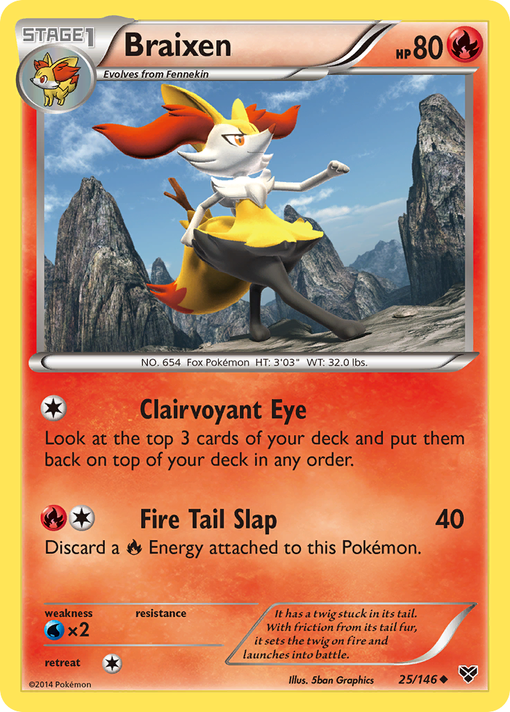 Braixen (25/146) [XY: Base Set] | Anubis Games and Hobby