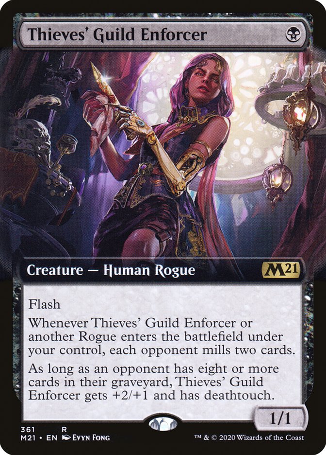 Thieves' Guild Enforcer (Extended Art) [Core Set 2021] | Anubis Games and Hobby