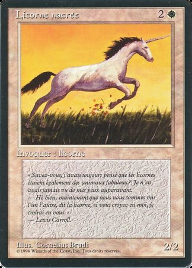 Pearled Unicorn [Foreign Black Border] | Anubis Games and Hobby