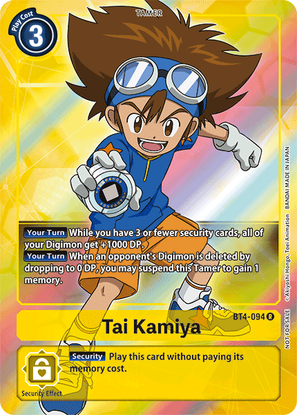 Tai Kamiya [BT4-094] (Buy-A-Box Promo) [Great Legend Promos] | Anubis Games and Hobby