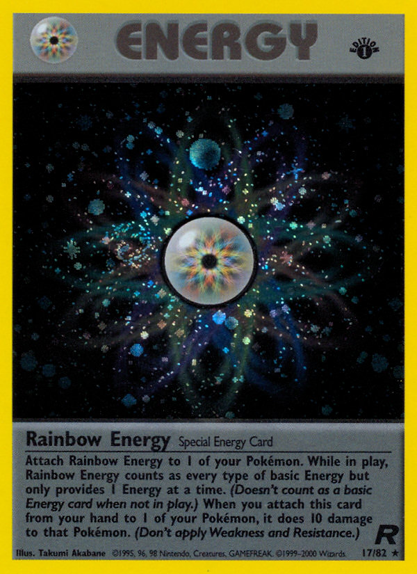 Rainbow Energy (17/82) [Team Rocket 1st Edition] | Anubis Games and Hobby