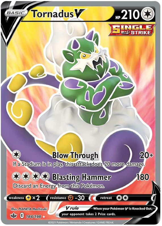 Tornadus V (184/198) [Sword & Shield: Chilling Reign] | Anubis Games and Hobby