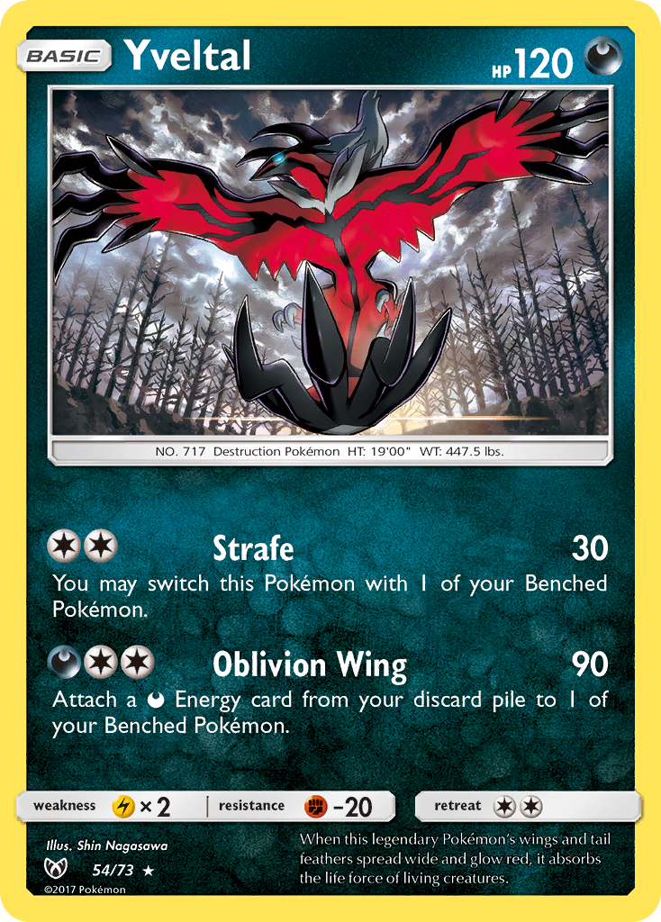 Yveltal (54/73) [Sun & Moon: Shining Legends] | Anubis Games and Hobby