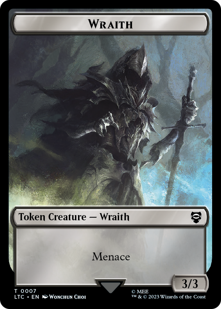 Food // Wraith Double-Sided Token [The Lord of the Rings: Tales of Middle-Earth Commander Tokens] | Anubis Games and Hobby