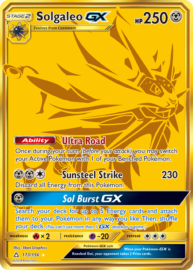 Solgaleo GX (173/156) [Sun & Moon: Ultra Prism] | Anubis Games and Hobby