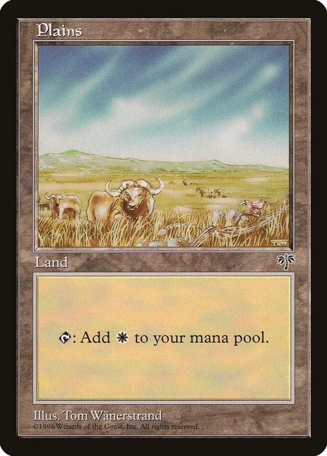 Plains (Oxen / Signature on Right) [Mirage] | Anubis Games and Hobby