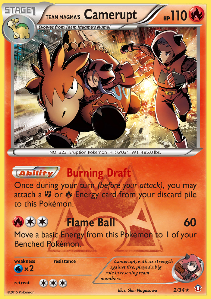 Team Magma's Camerupt (2/34) [XY: Double Crisis] | Anubis Games and Hobby