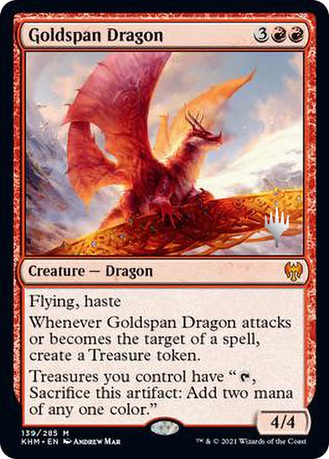 Goldspan Dragon (Promo Pack) [Kaldheim Promos] | Anubis Games and Hobby